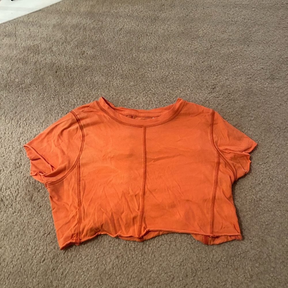 Orange Cropped T-Shirt